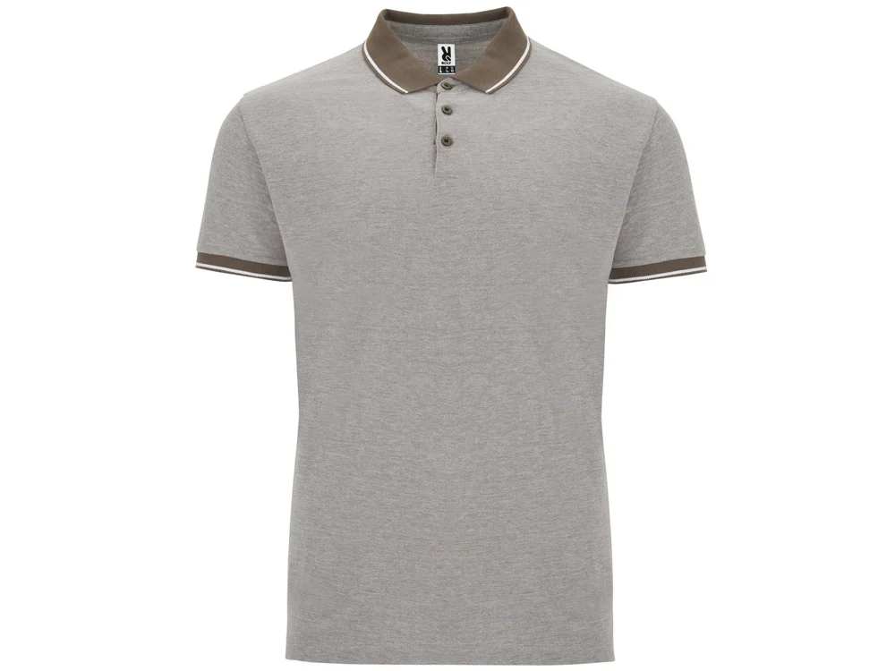 Рубашка поло Bowie мужская меланжевый армейский зеленый L