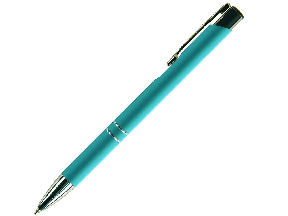 Ручка металлическая шариковая FAMILY MELAN soft touch бирюзовый